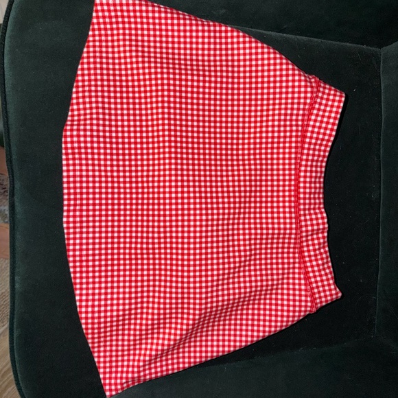 YPB by A&F Red White Gingham Women's Skort - Picture 3 of 3